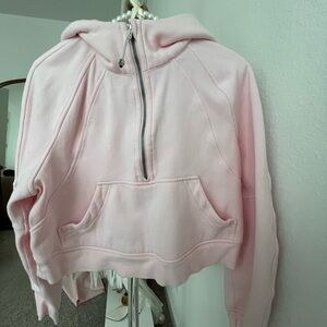 Lululemon Scuba Half Zip Hoodie in Strawberry Milkshake
